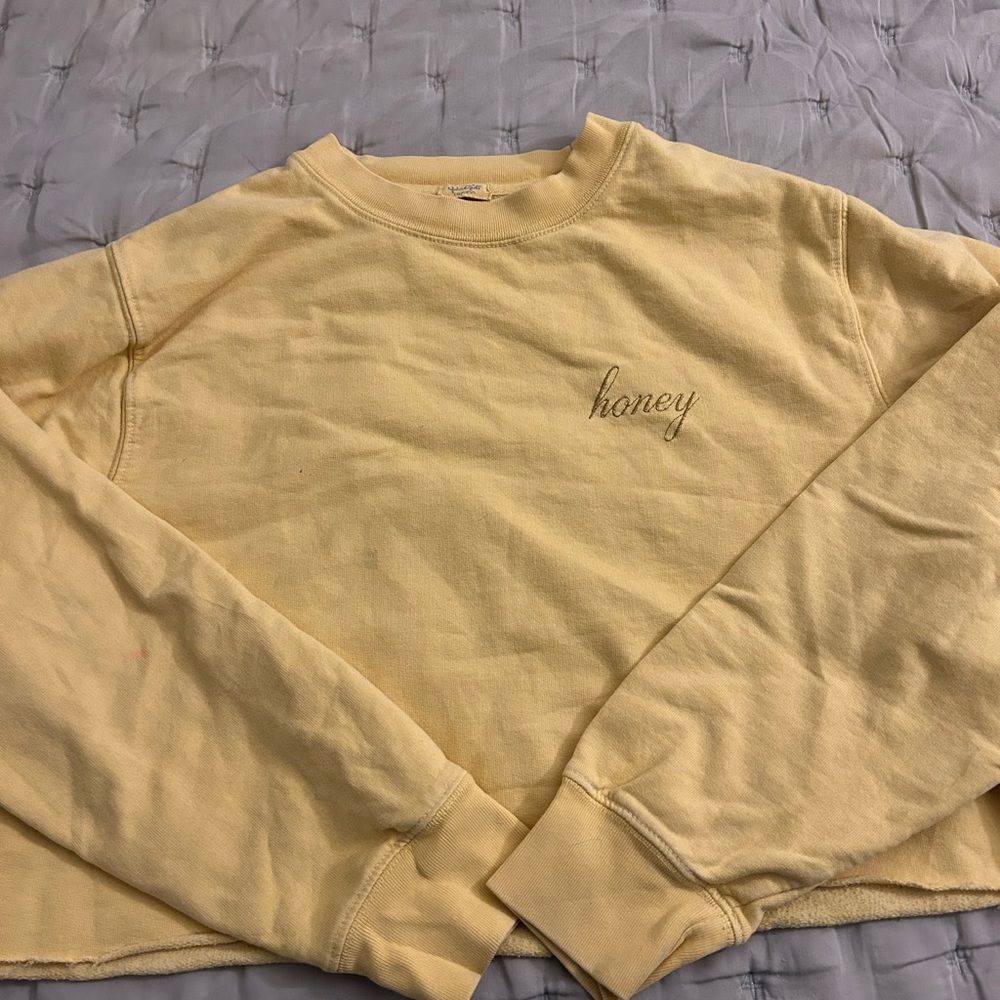 John Galt (Brandy Melville) Yellow Honey Crop T-Shirt